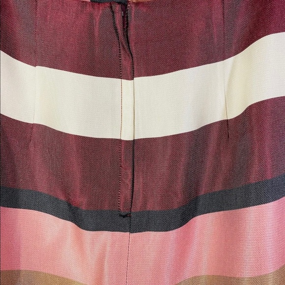 H&M Skirt Womans Sz 10 Striped Lined Back Zip Spring Pink Easter Ladies - Picture 5 of 8